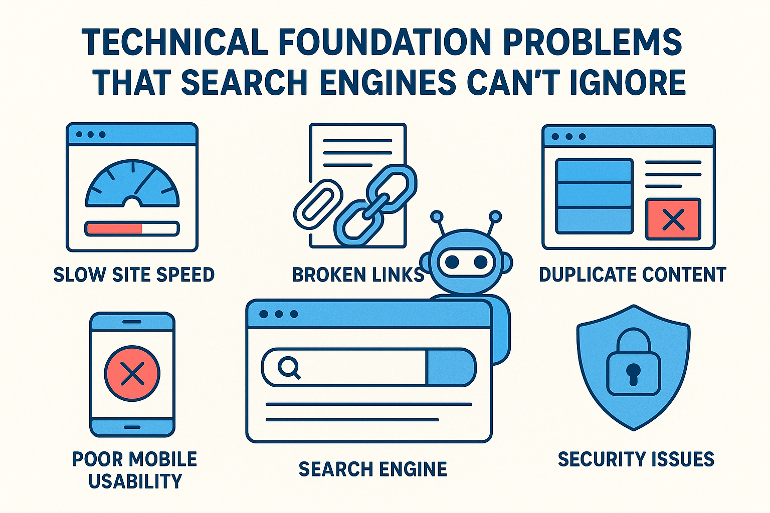 Technical Foundation Problems That Search Engines Can't Ignore